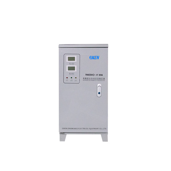 مبيعات المصنع 15KVA مستقر الجهد الفازي الواحد 220V 50HZ 60HZ مع أجهزة العداد الرقمي